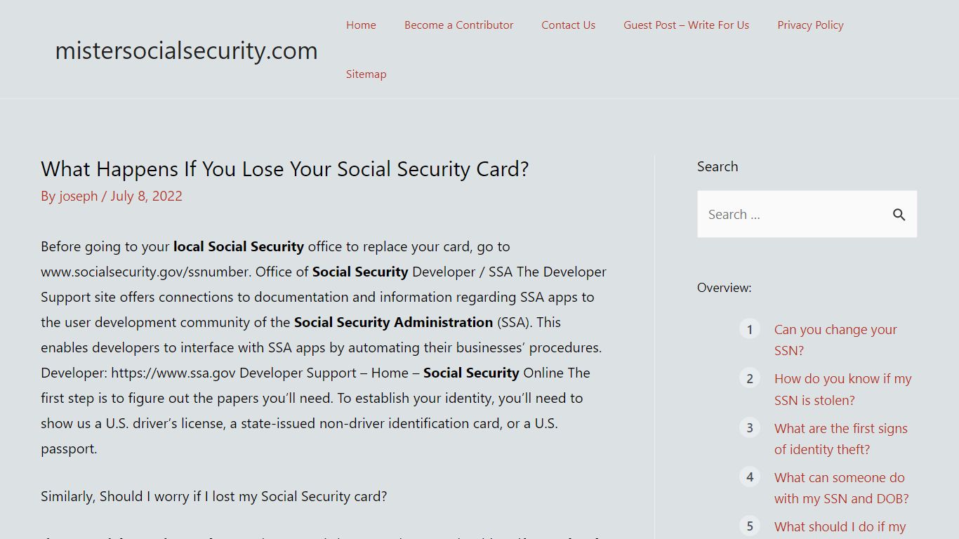 What Happens If You Lose Your Social Security Card?